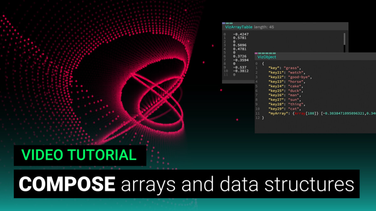 composing arrays and datastructurs using “comp ops”