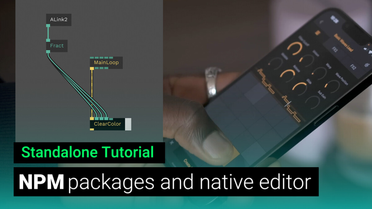 Ableton link and cables: Standalone use NPM packages and native editor